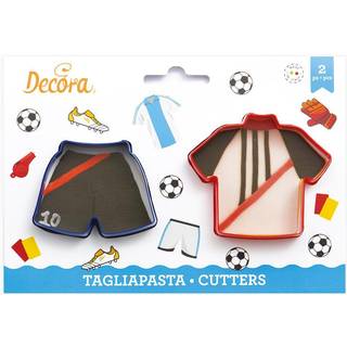 Fodbold Shorts og T-shirt Udstikkersæt - 2 dele, Decora