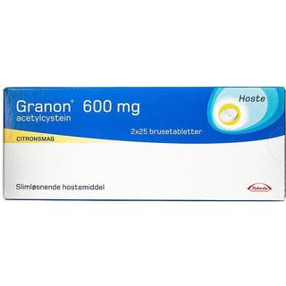 Granon 600 mg 50 stk Brusetabletter