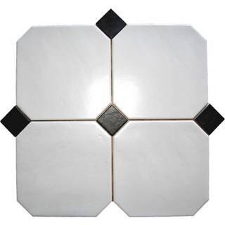 Octagon Hvid Mat 20x20 cm