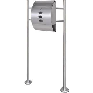 Postkasse på stander rustfrit stål