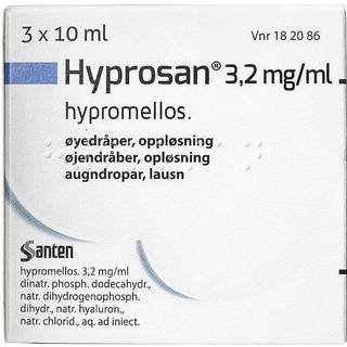 Hyprosan 3,2 mg/ml Øjendråber - 3 x 10 ml