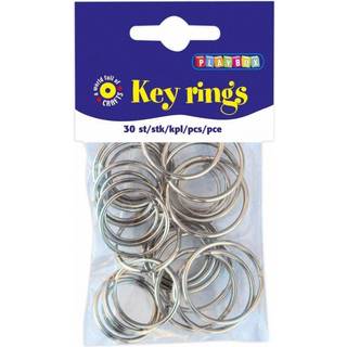 Nøgleringe - Tre størrelser, 30 stk