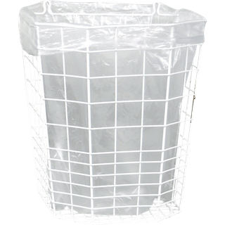 Trådstativ hvid metal 20 liter