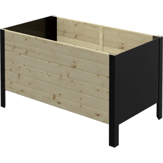Classic Blomsterkasse m/stålgavle - 83 cm - Ubehandlet