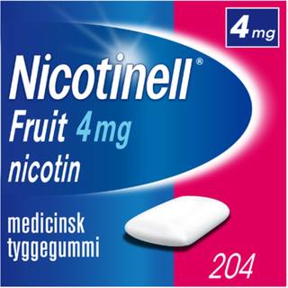 Nicotinell Fruit 4 mg 204 stk Medicinsk tyggegummi + FRI FRAGT