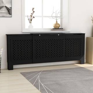 radiatorskjuler 205 cm MDF sort