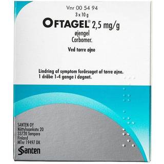 Oftagel øjengel 3 * 10 g