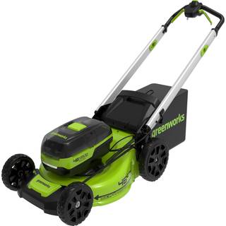 Greenworks GD24X2LM46SP4K44x Plæneklipper 2x24V 46 cm - med 4x4Ah batteri og dobbelt lader