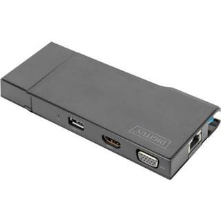 DIGITUS DA-70894 - docking station - USB 3.0 - VGA HDMI - GigE