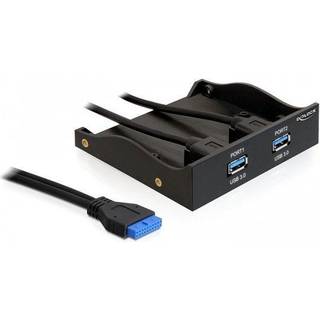 DeLOCK USB 3.0 Front Panel 2-Port - storage bay ports panel