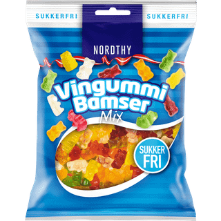 Nordthy Sukkerfri Vingummi Bamser (80g)