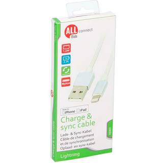 Allride mobiloplader apple USB til lightning nylon