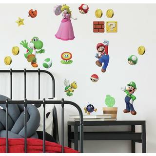 Super Mario Wallsticker 20stk RoomMates Super Mario Tapet