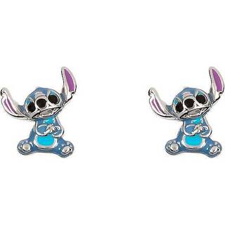 Disney Silver Stitch Blue Enamel Stud Earrings - F6762