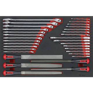 Teng Tools 32 dele Ring-/gaffelnøgler og filer i sæt TTEX32