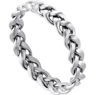 Jane Kønig Braided medium ring i mat sølv