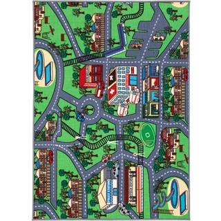 KMCarpets Vejgulvtæppe m. Gummiunderside Multi 133x170