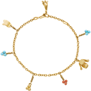 Olga Bonne X Maanesten Daisy armbånd, Forgyldt sølv