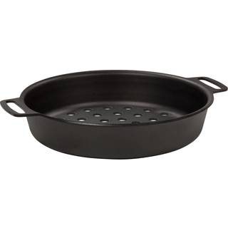 Perforeret grillform, 24 cm, kulstofstål