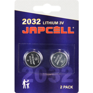 Japcell batteri CR2032 lithium batteri, 2 pak