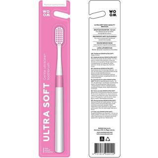 WOOM - Ultra Soft Tandbørste i Hvid-Pink