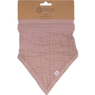 Hagesmæk - GOTS vævet musselin bomuldskvalitet - Ensfarvet savlesmæk - Rose Wood - Müsli By Green Cotton