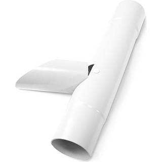 Plastmo vandudviser med klap, PVC, hvid - Ø110 mm