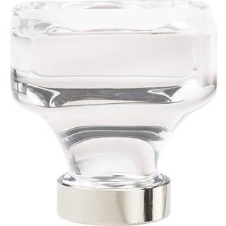 Glacio 1-3/8 tommer (35 mm) l?ngde Klar/poleret nikkel kabinetknop