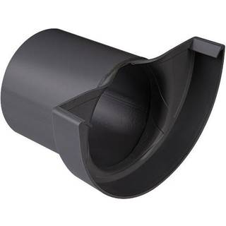 Plastmo endebund med tud, PVC, grafit - nr. 12/Ø90 mm