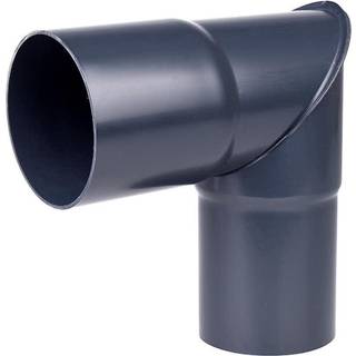 Plastmo knærør, PVC, grafit, 90° - Ø75 mm