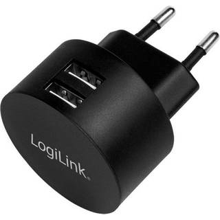 LOGILINK USB Wall Charger 2port,Fast Charging 10.5W, schwarz