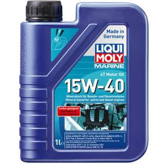 Mineralolie til 4-takt indenbordsmotorer Liqui Moly Marine 4T Motor Oil 15W-40, til benzin- &amp; dieselmotorer, ACEA A3/B4/E7 &amp; API CI-4/SL, 1 liter