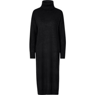 VILA Rill Roll Neck L/S Midi Dress Natural Melange XS