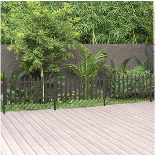 stakit med stolper 3 stk. 614x80 cm WPC