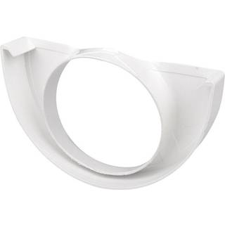 Plastmo endebund med hul, PVC, hvid - nr. 12/Ø90 mm