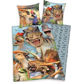 Dinosaurs Selfies 2-1 Sengetøj - 100 Procent Bomuld