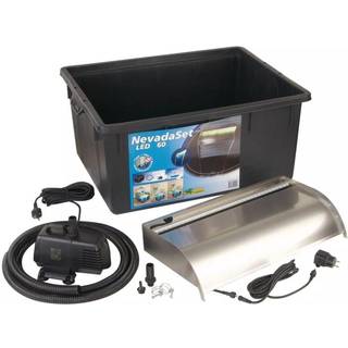 Ubbink Nevada 60 LED SET Wasserfall-Set Edelstahl Beleuchtet
