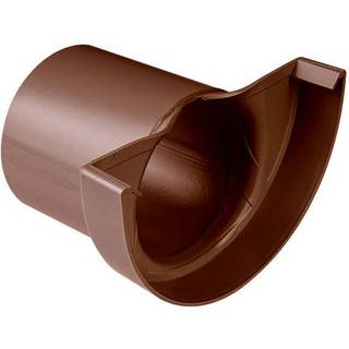 Plastmo endebund med tud, PVC, brun - nr. 12/Ø90 mm