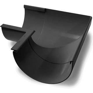 Plastmo indvendig gering, PVC, sort, 45° - nr. 10