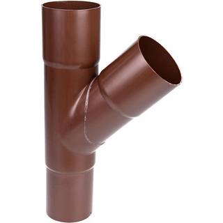 Plastmo grenrør, PVC, brun, 75° - Ø90/Ø90 mm