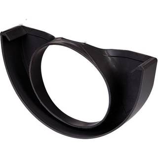 Plastmo endebund med hul, PVC, sort - nr. 12/Ø90 mm