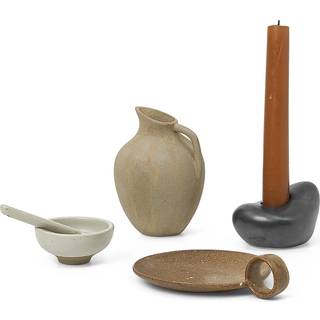 Ferm Living Ceramic Advent Gavesæt 4 Dele - Fyrfadsstager Porcelæn Mix - 1104266266