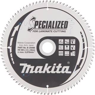 Rundsavsklinge til laminat  Makita; 260x2,5x30,0 mm; Z84; 5°