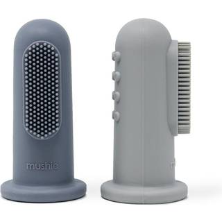 Mushie Fingertandbørste - Stone/Tradewinds