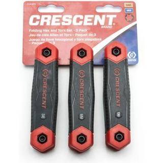 Halvm?ne 3 pc. Foldning SAE/Metric/Torx dobbeltmaterialetast s?t - CHK3PC