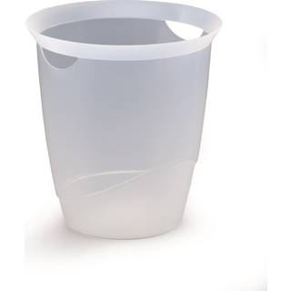 Durable Papirkurv Trend 16 liter med bærehåndtag transparent