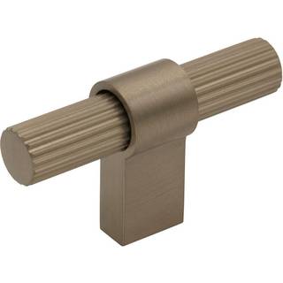 Beslag Design T Helix Stripe knop, rustfrit stål look