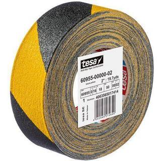 tesa føjelig skridsik. tape, 50mm x 18m, gul/sort