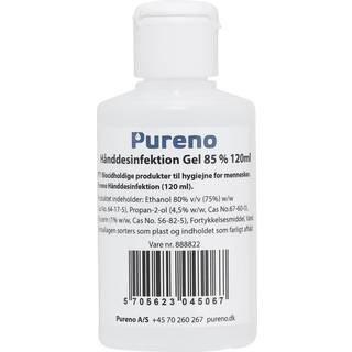 Pureno håndsprit 120ml Gel 85% alkohol med glycerin m/pumpe