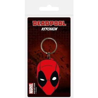 Marvel Comics Rubber Keychain Deadpool Face 6 cm